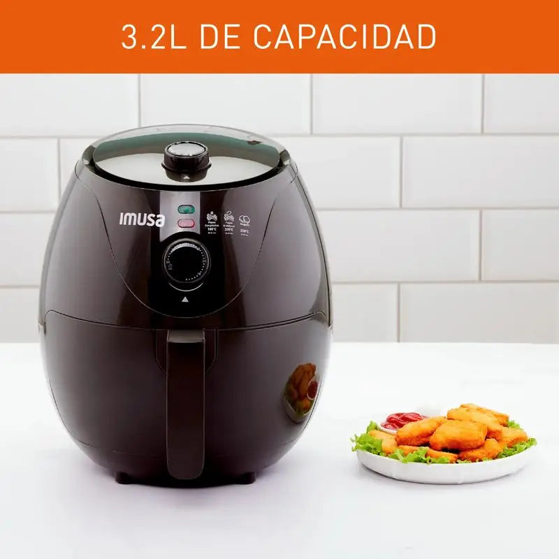 Freidora de aire IMUSA Esencial 3.2L Mecánica Gris - Muebles Dummi
