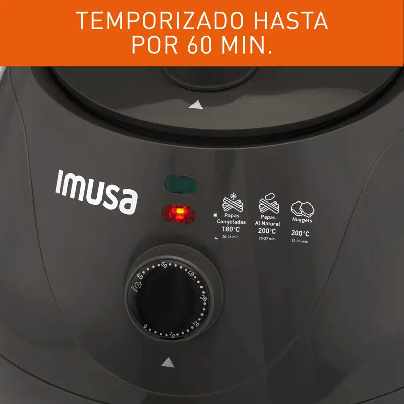 Freidora de aire IMUSA Esencial 3.2L Mecánica Gris - Muebles Dummi