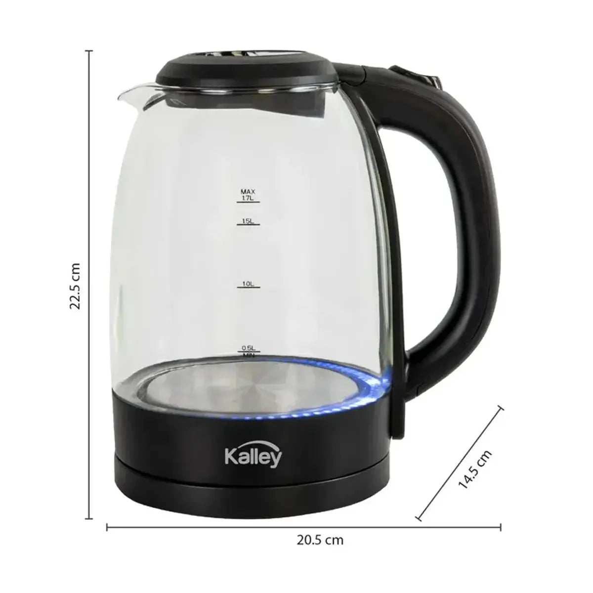 Hervidor de Agua KALLEY Vidrio 1.7 Litros - Muebles Dummi