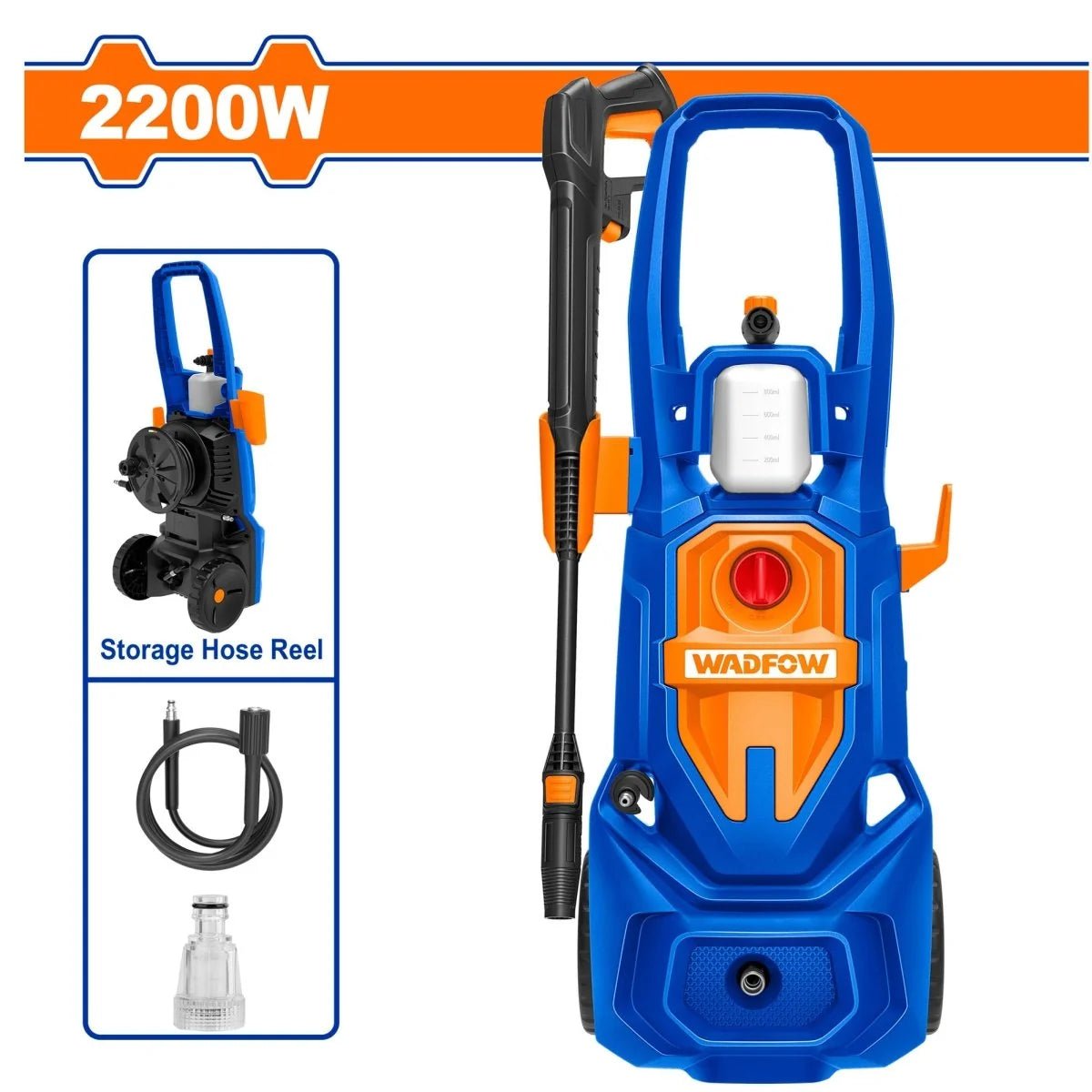 Hidrolavadora WADFOW 2200W 2320PSI 160 Bar 6L/Min | UWHP3A22 - Muebles Dummi