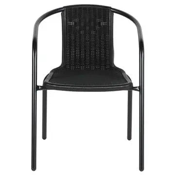 Juego 2 Sillas Moderna Rattan Con Mesa Auxiliar - Muebles Dummi