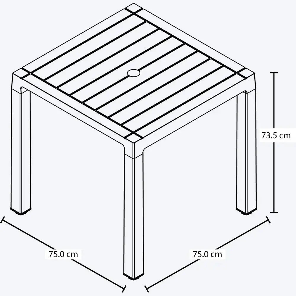 Juego Barú 4 Puestos Apariencia Madera - Rimax - Muebles Dummi
