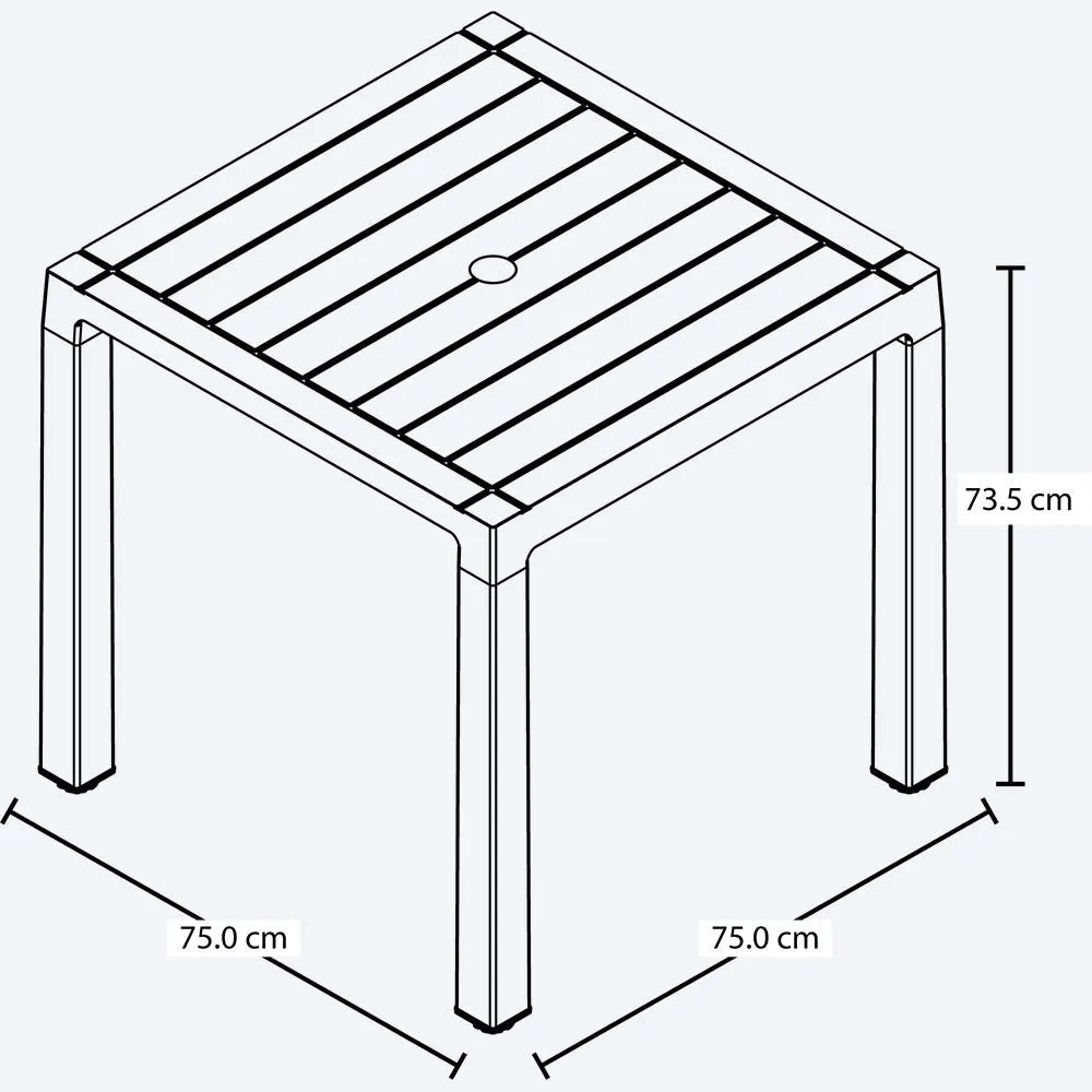 Juego Barú 4 Puestos Apariencia Madera - Rimax - Muebles Dummi