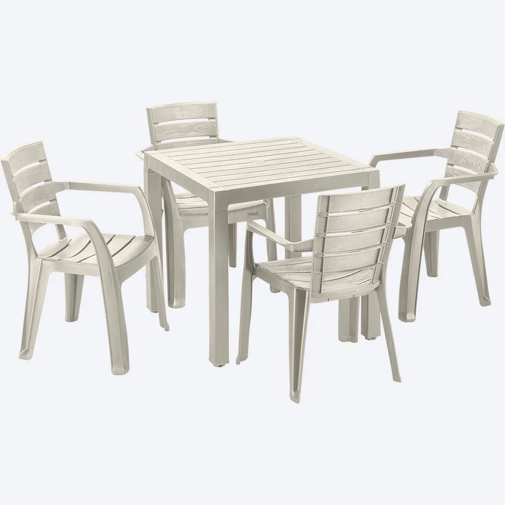 Juego Barú 4 Puestos Apariencia Madera - Rimax - Muebles Dummi