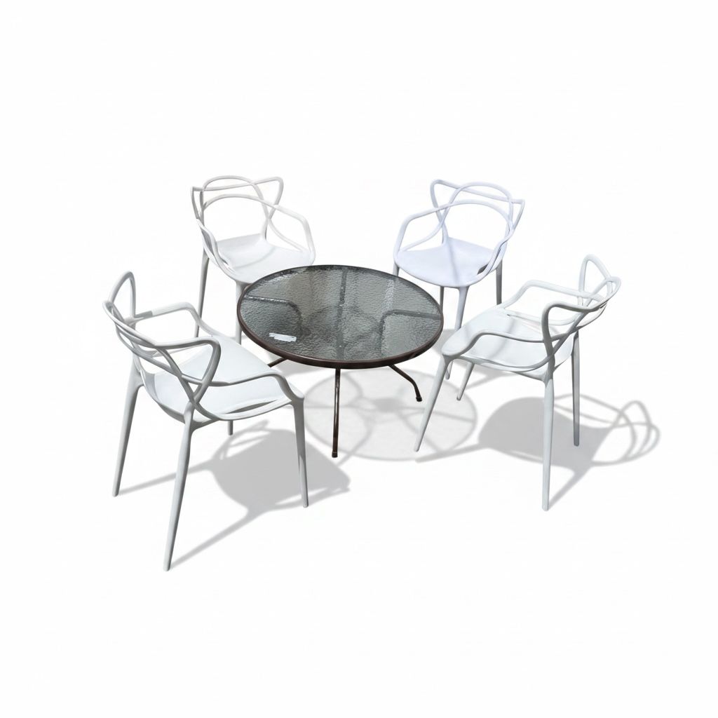 Juego de Balcon - Terraza 4 Sillas Con Mesa - Muebles Dummi