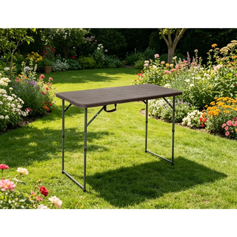 Juego de Bar - Mesa Banquetera Plegable + 4 Butacos - Muebles Dummi