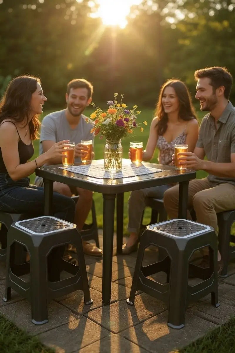 Juego de Comedor Geométrico Plastico - Muebles Dummi