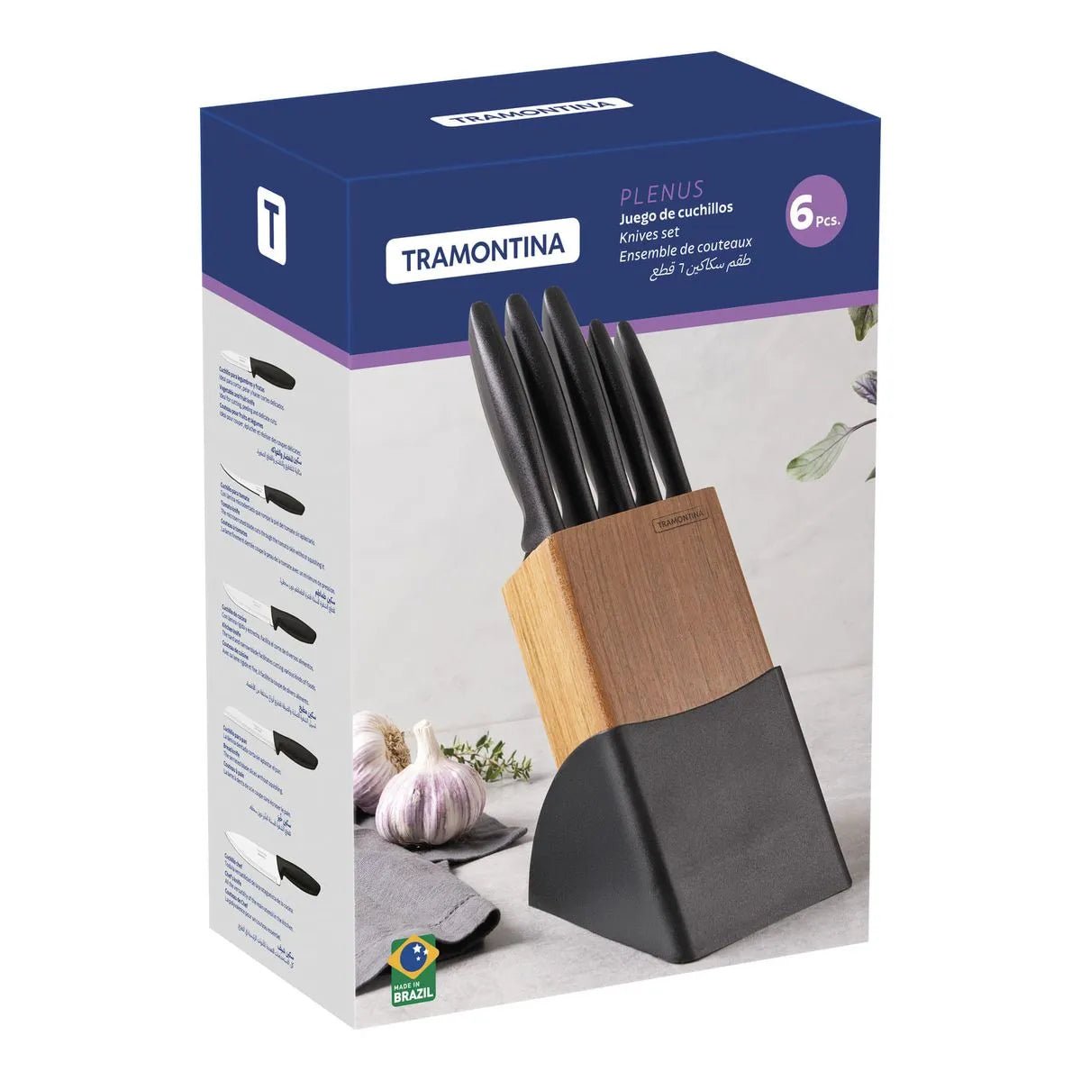 Juego de Cuchillos Tramontina Plenus 06 Piezas - Muebles Dummi