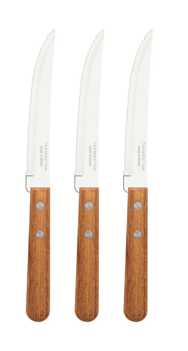 Juego de Cuchillos X3 Para Asado y Frutas Tramontina - Muebles Dummi