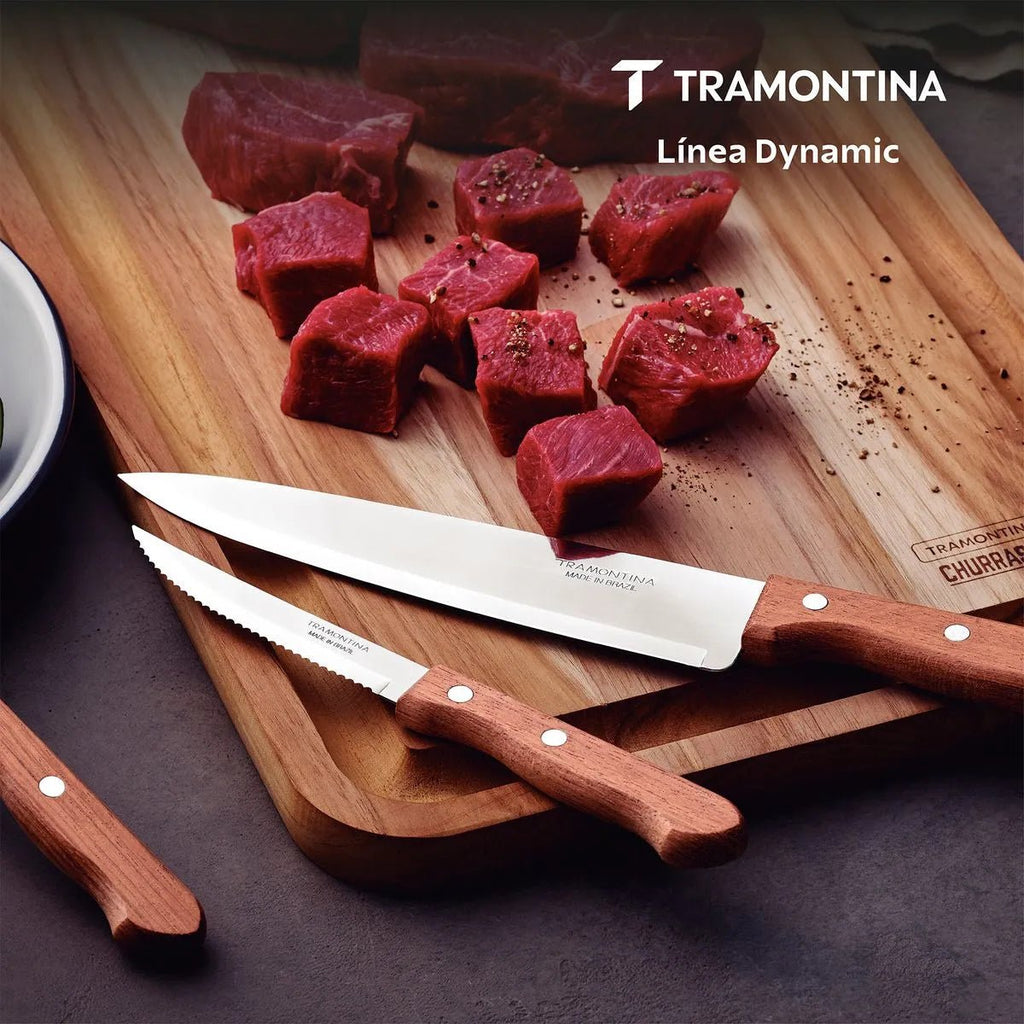 Juego de Cuchillos X3 Para Asado y Frutas Tramontina - Muebles Dummi