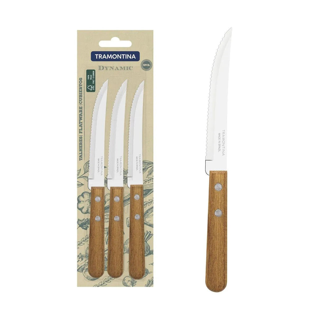 Juego de Cuchillos X3 Para Asado y Frutas Tramontina - Muebles Dummi