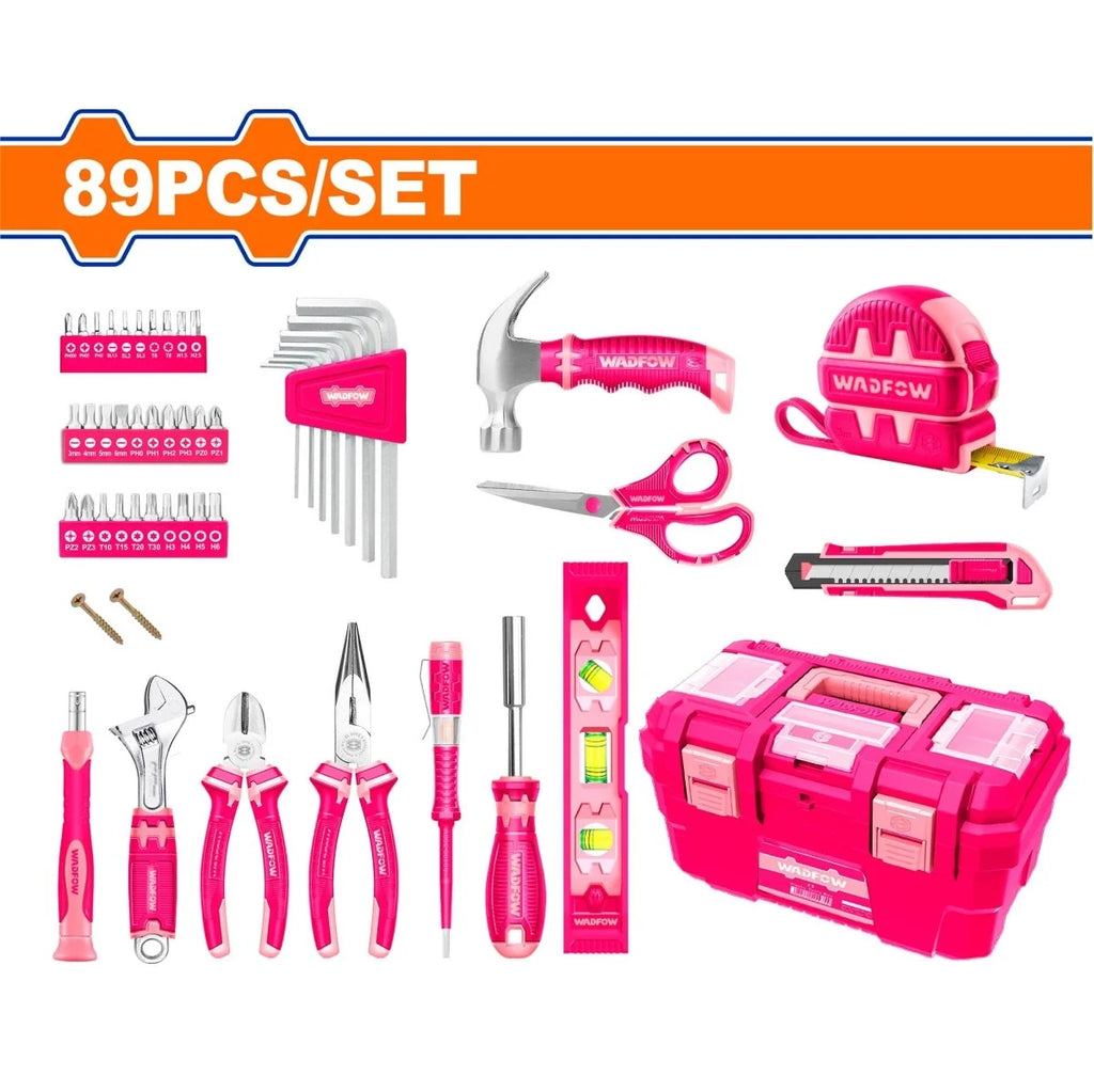 Juego de Herramientas WADFOW 89 Piezas Rosado