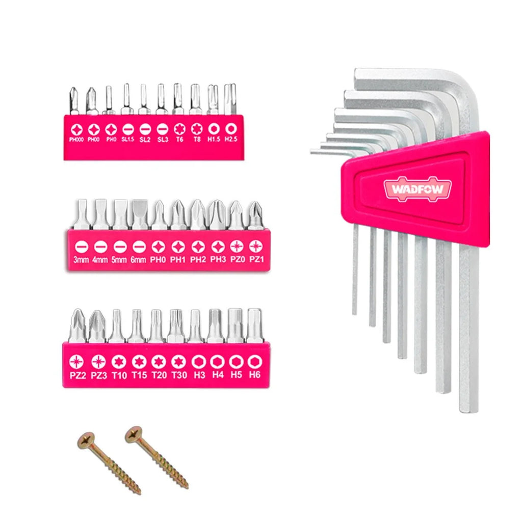 Juego de Herramientas WADFOW 89 Piezas Rosado