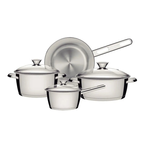 Juego de Ollas Batería de Cocina Tramontina Allegra Acero Inoxidable 7 Piezas - Muebles Dummi