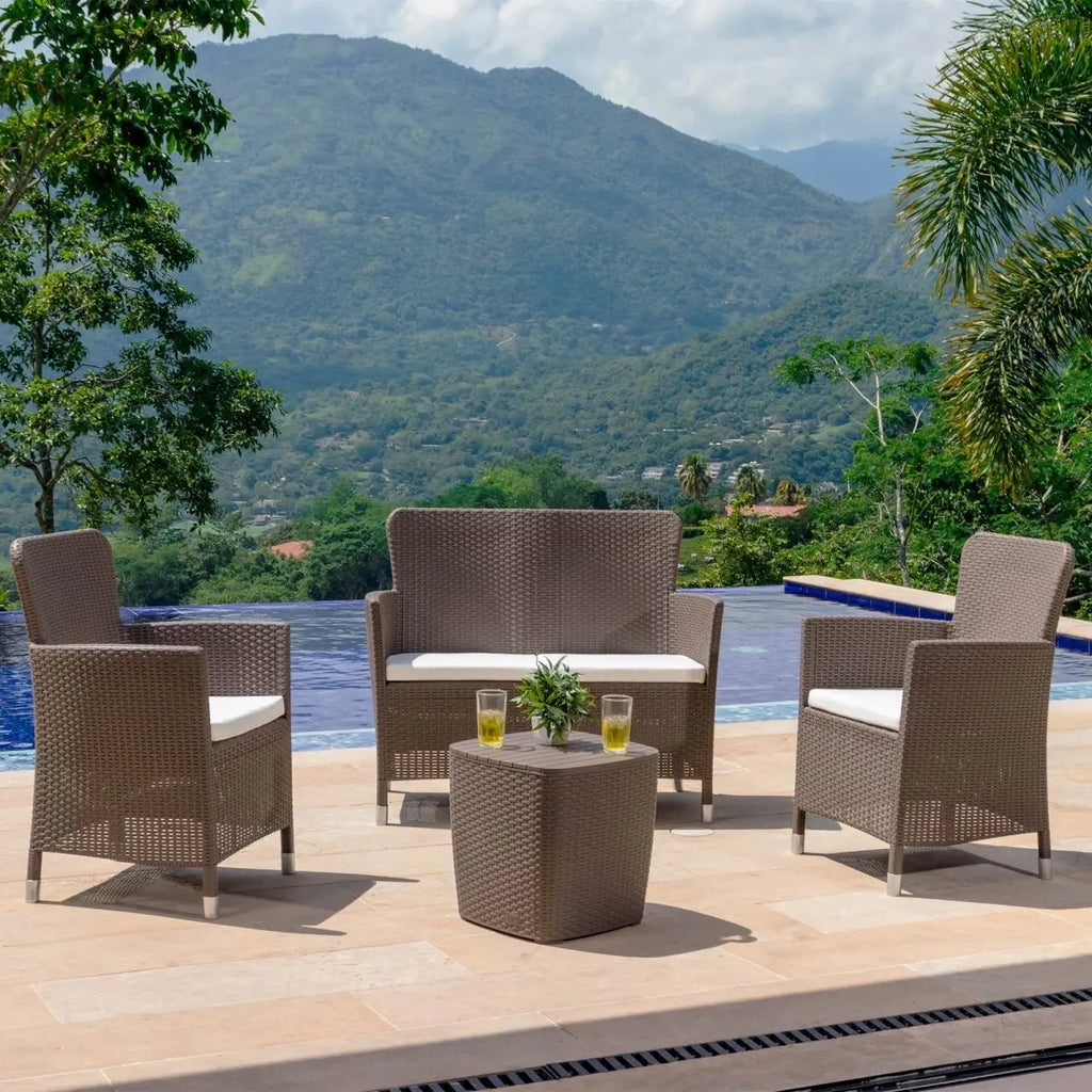 Juego De Sala Exterior Capri Comfort - Muebles Dummi