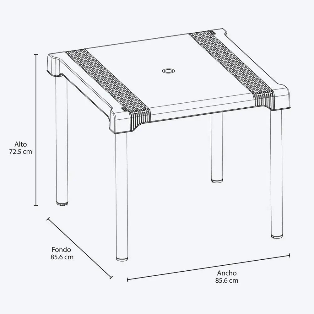 Juego Shia Mesa + 4 Sillas Shia – Rimax - Muebles Dummi