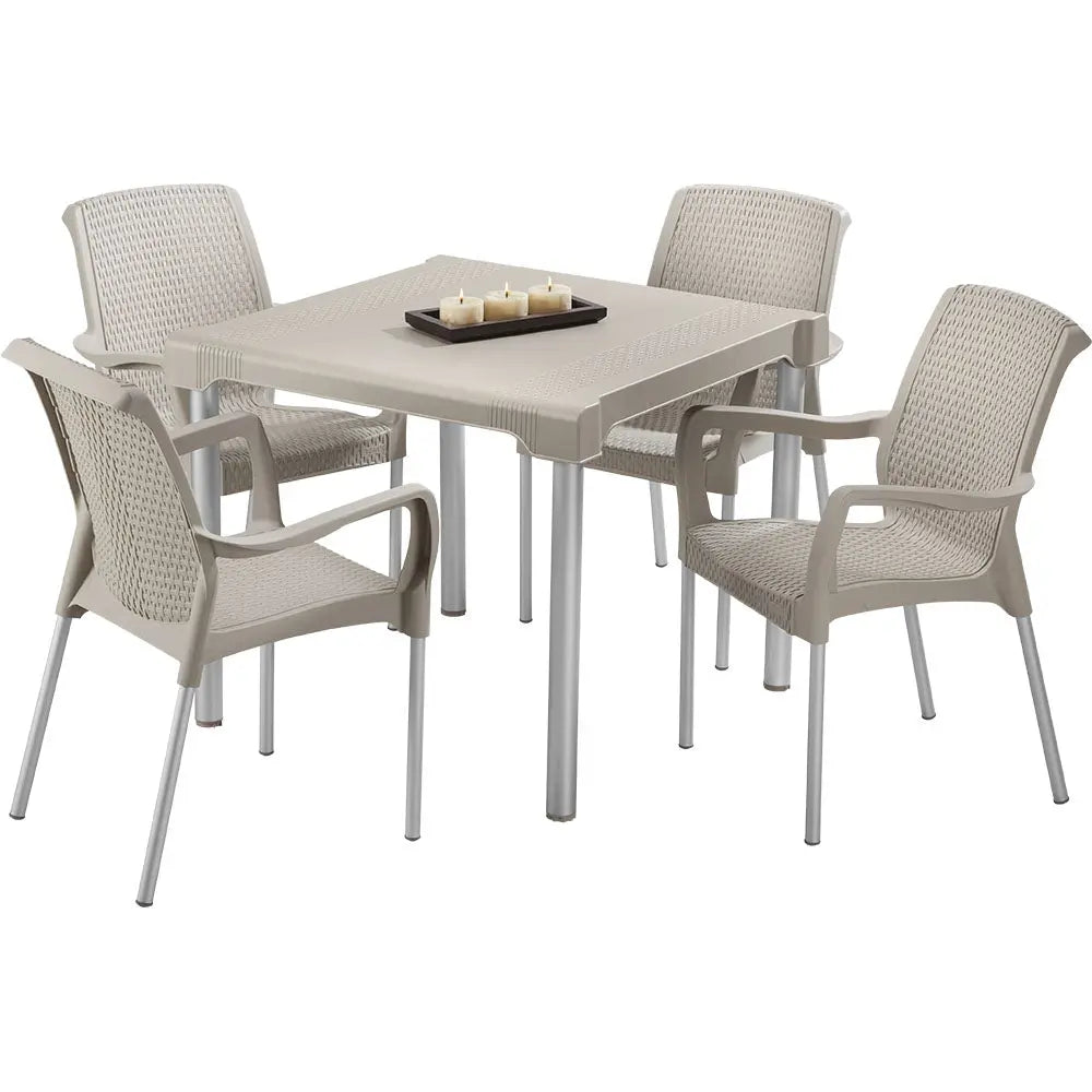 Juego Shia Mesa + 4 Sillas Shia – Rimax - Muebles Dummi