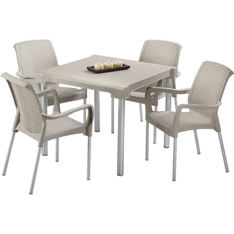 Juego Shia Mesa + 4 Sillas Shia – Rimax - Muebles Dummi