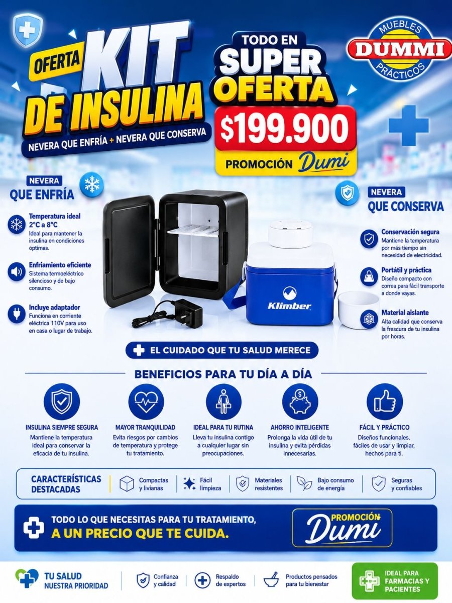 Kit De Mini Nevera y Conservadora Termica - Muebles Dummi