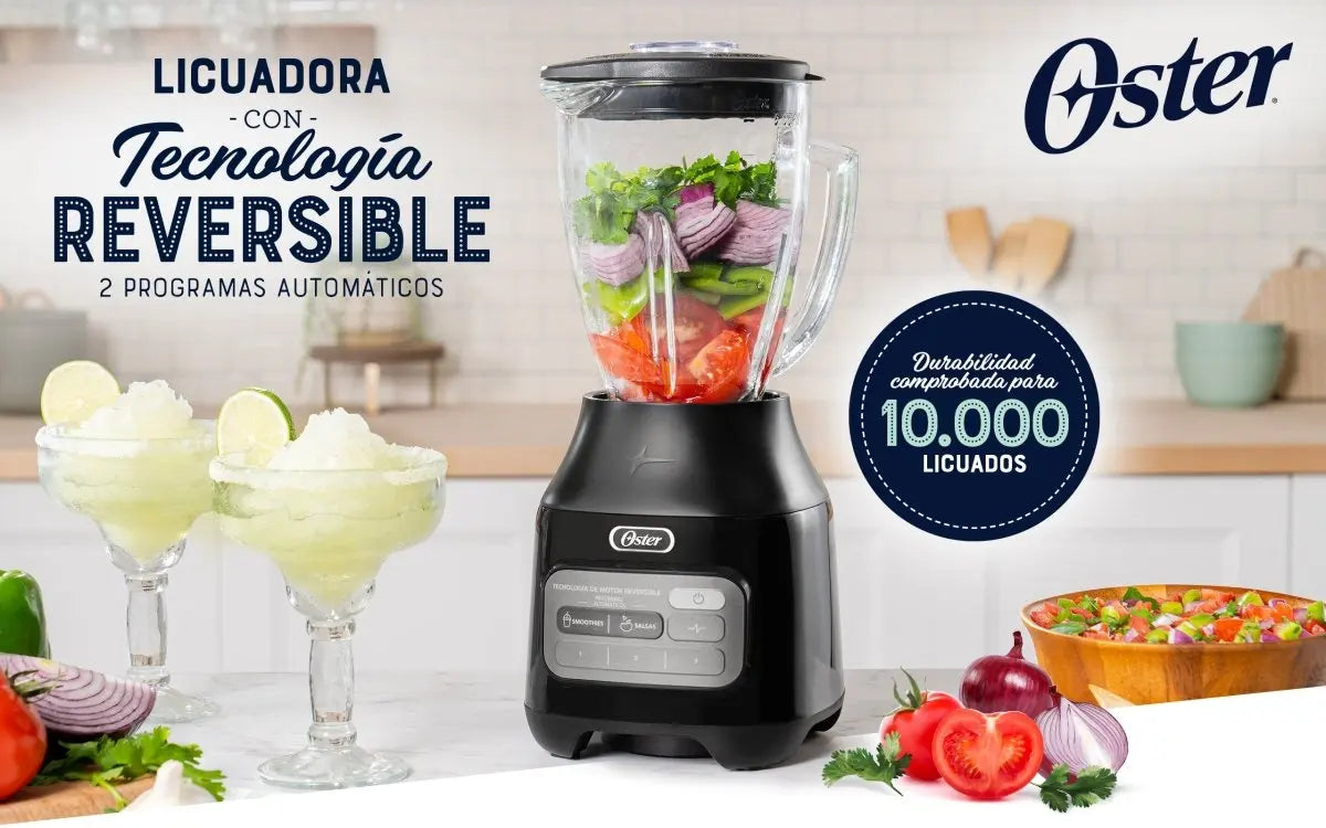 Licuadora con Tecnología Reversible, Vaso de Vidrio - Oster - Muebles Dummi
