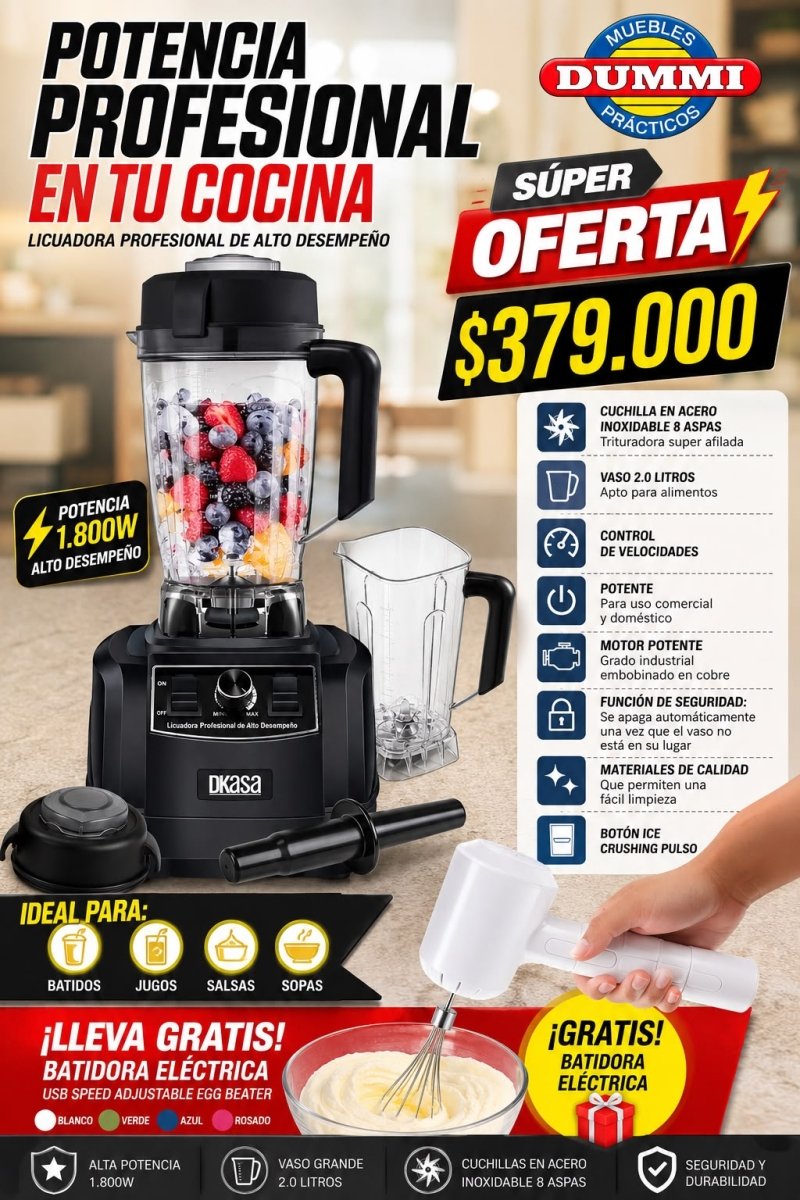 Licuadora Professional High Power Special DKasa - Muebles Dummi