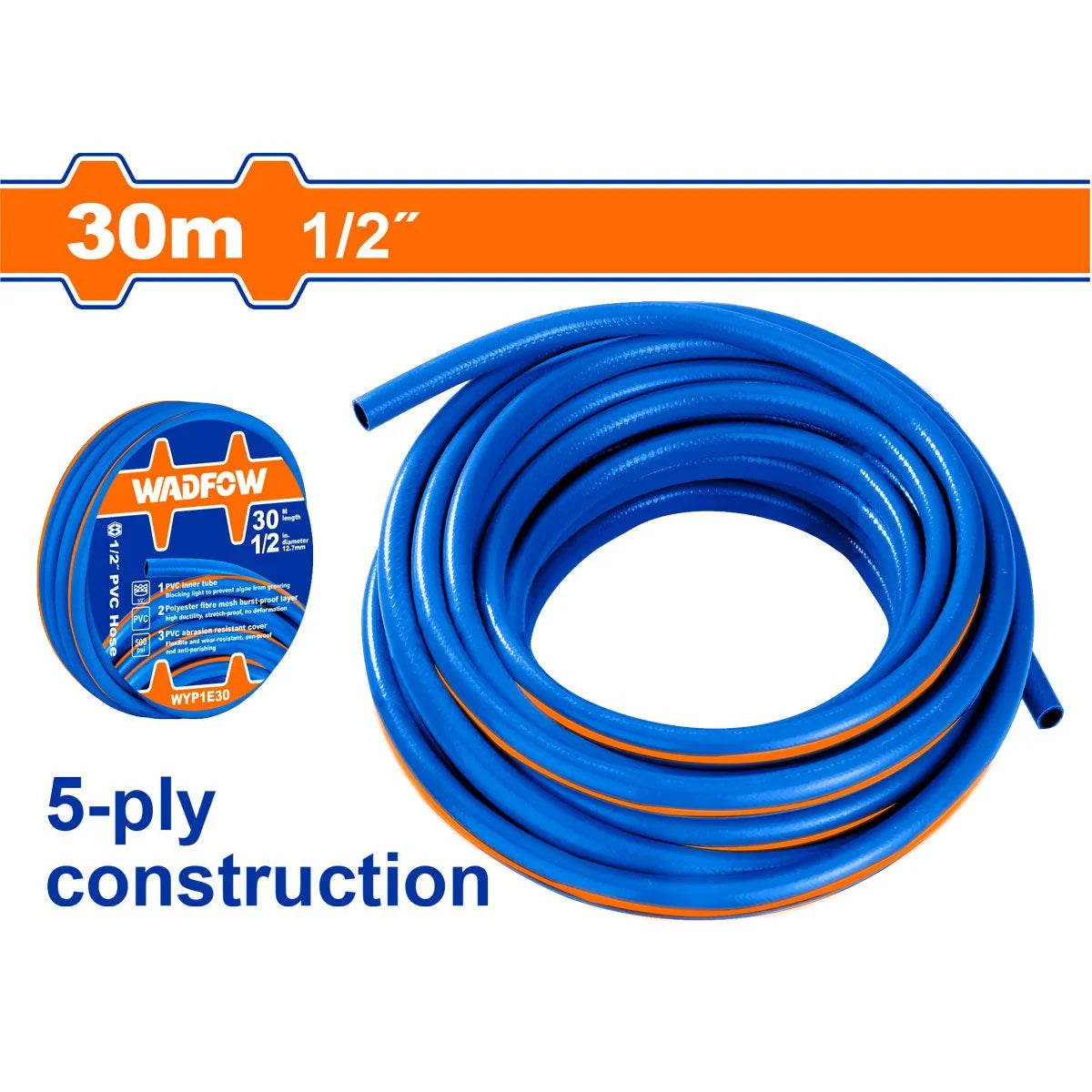 Manguera de PVC de 1/2 X 30m WYP1E30