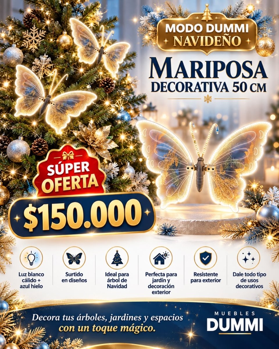 Mariposas LED Decorativas - Muebles Dummi
