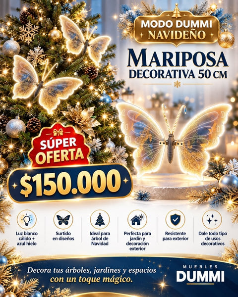 Mariposas LED Decorativas - Muebles Dummi