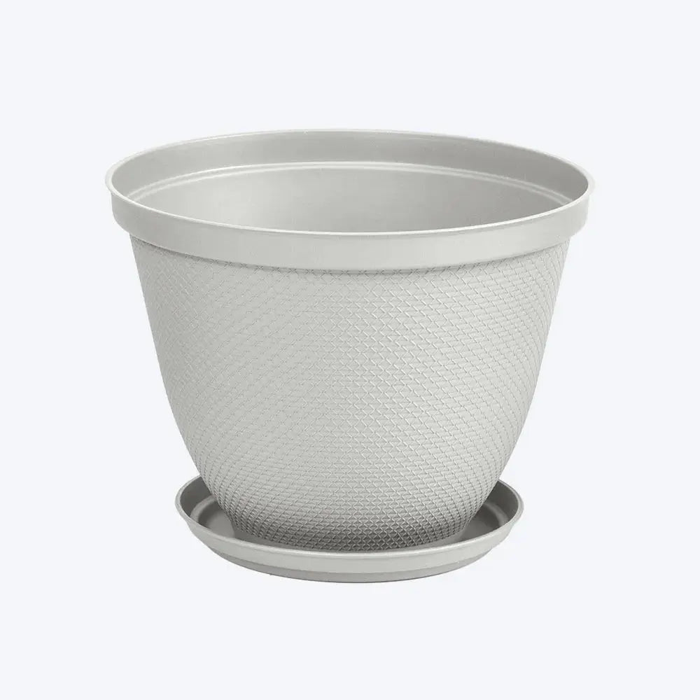 Matera Redonda Rafia 30 Cm Con Plato - Muebles Dummi