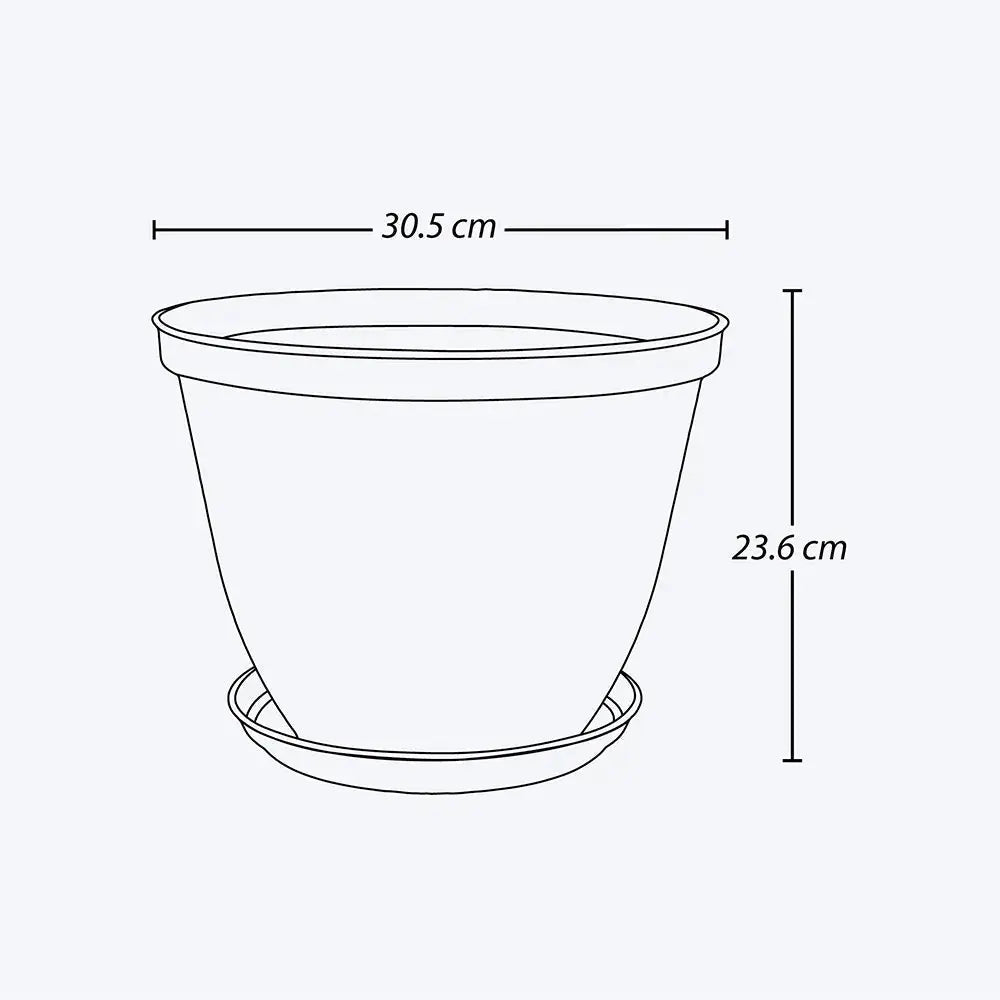 Matera Redonda Rafia 35 Cm Con Plato - Muebles Dummi