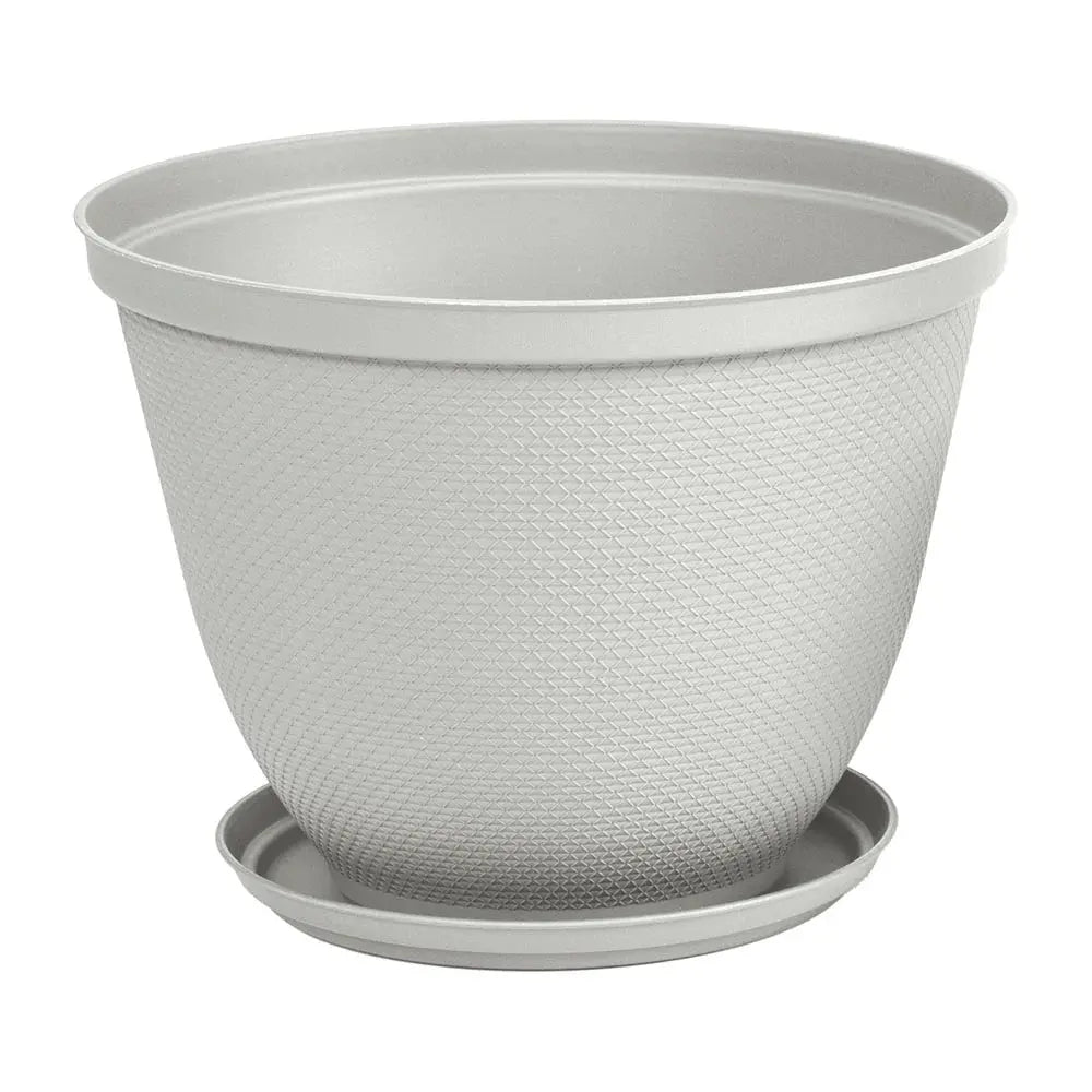Matera Redonda Rafia 35 Cm Con Plato - Muebles Dummi