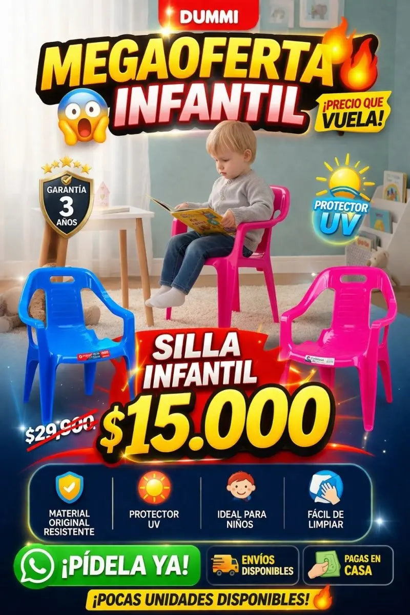 Mega Oferta! Silla Infantil - Muebles Dummi