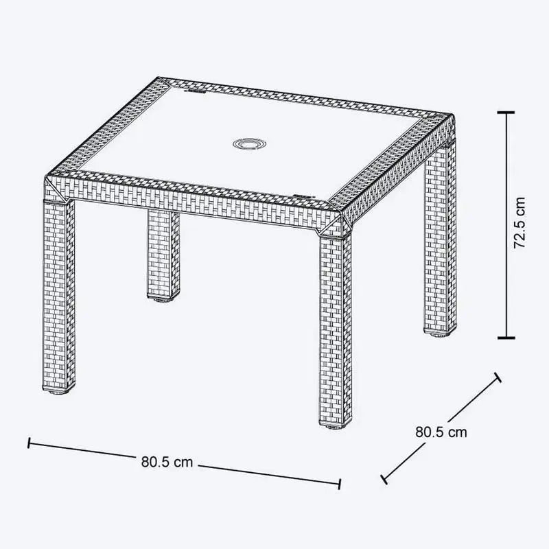 Mesa Eterna Apariencia Rattan - Rimax - Muebles Dummi