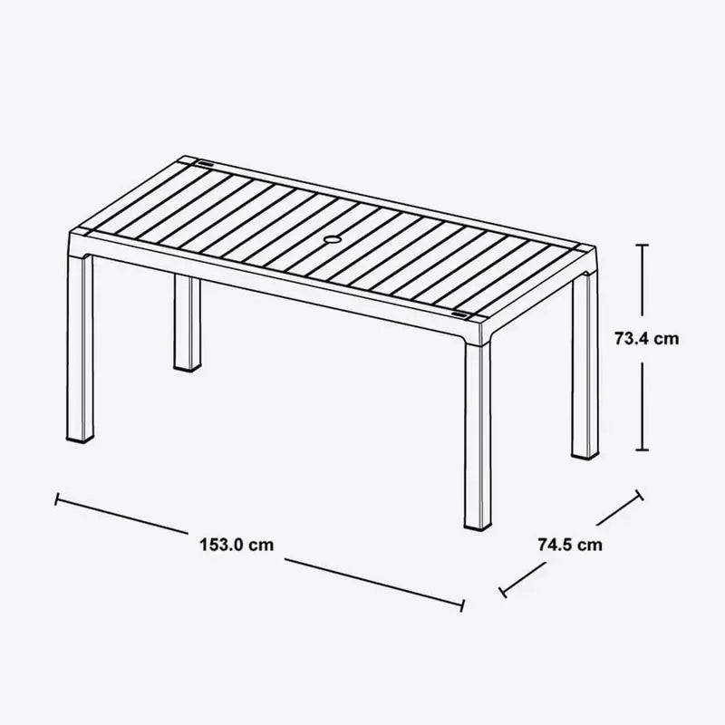Mesa Familiar Baru Apariencia Madera - Rimax - Muebles Dummi