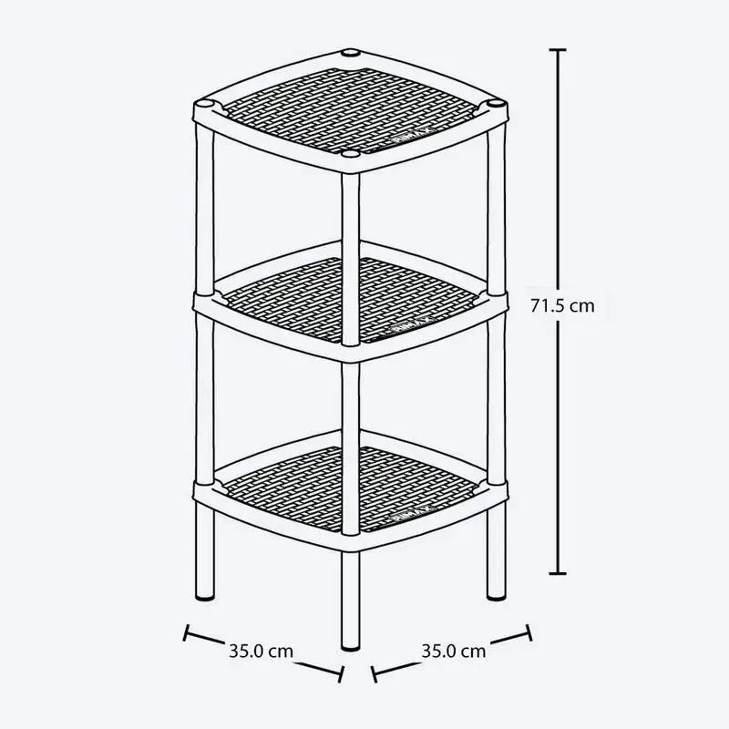 Mesa Multiusos Cuadrada de 3 Niveles - Rimax - Muebles Dummi