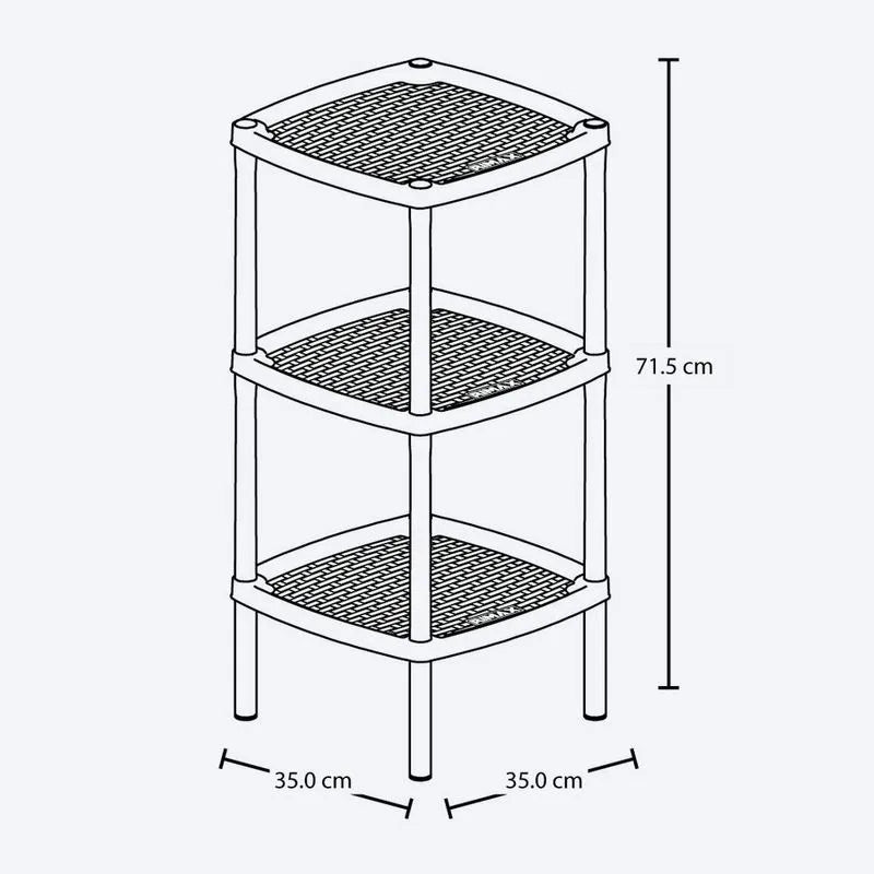 Mesa Multiusos Cuadrada de 3 Niveles - Rimax - Muebles Dummi