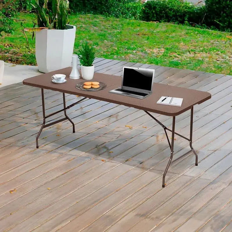 Mesa Plegable Banquetera Tipo Rattan - Rimax - Muebles Dummi