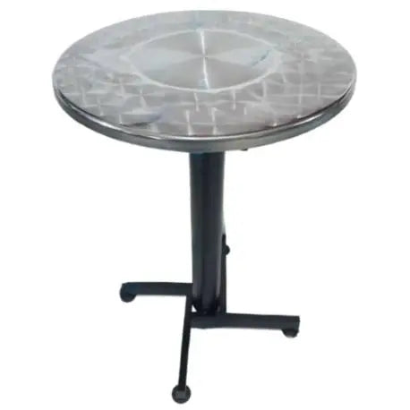 Mesa Redonda En Acero - Muebles Dummi
