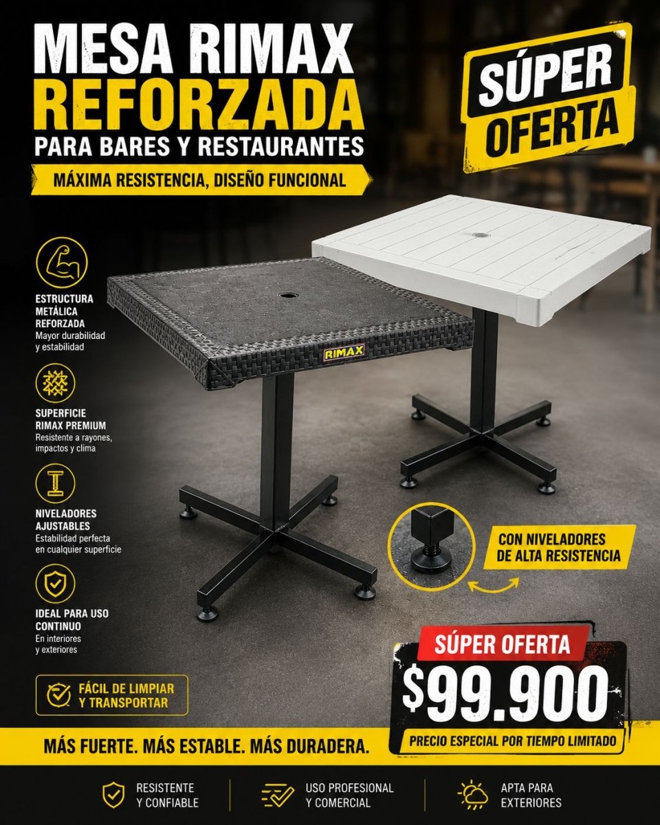 Mesa Rimax Reforzada - Baru y Eterna - Muebles Dummi