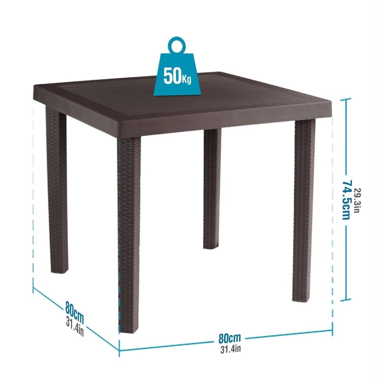 Oferta! Comedor Rattan Con 4 Sillas Dummi - Muebles Dummi