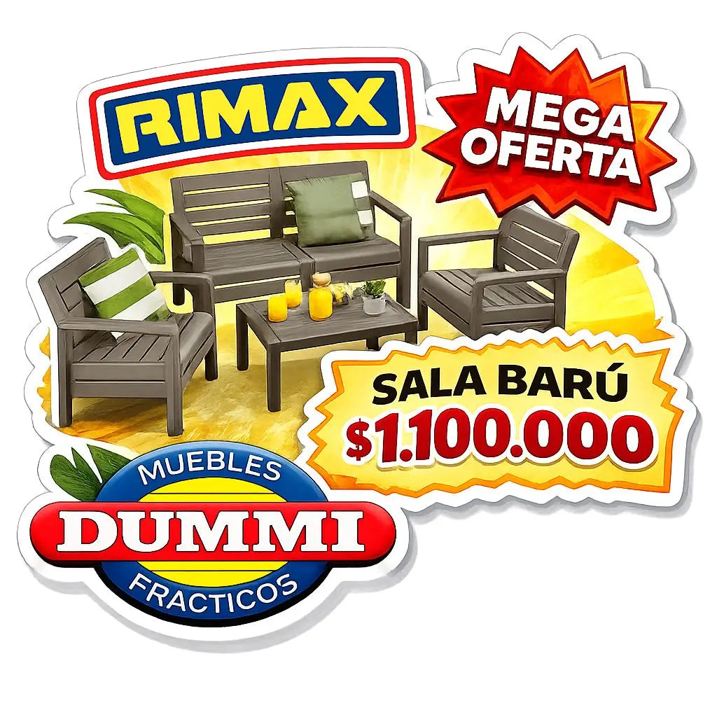 Oferta! Sala Barú 4 Puestos - Rimax - Muebles Dummi