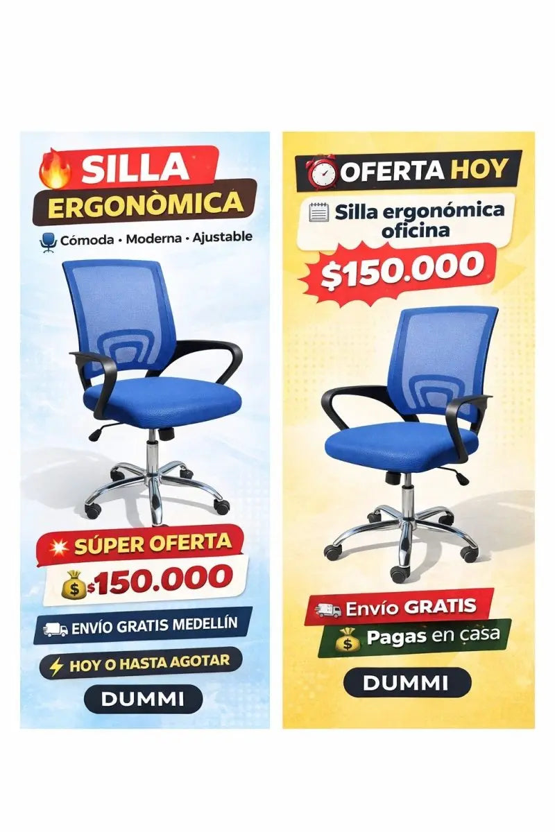 Oferta! Silla Secretarial Ergonomica Con Envio Gratis en Medellin - Muebles Dummi