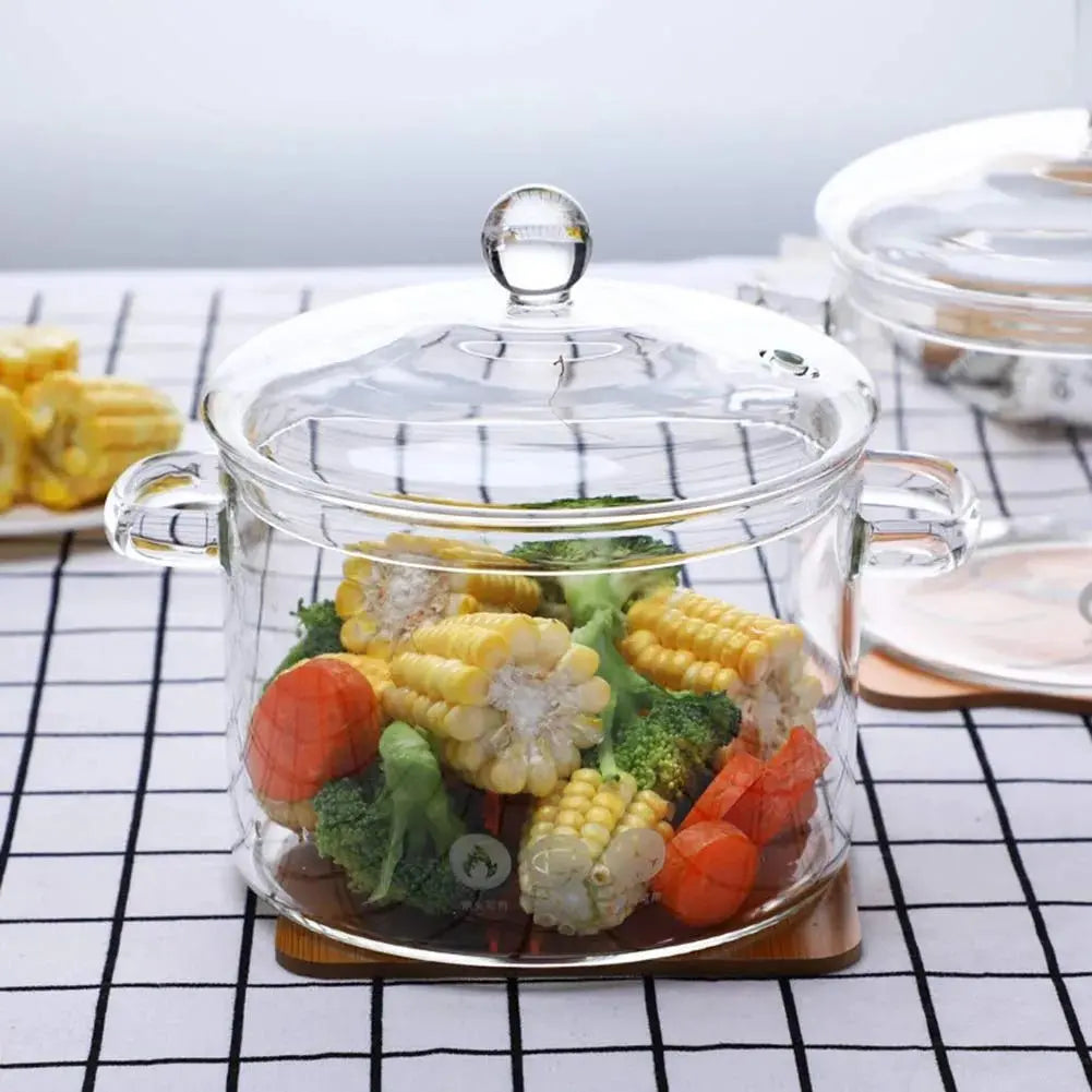 Olla De Cocina De Vidrio, 1.5 L - Muebles Dummi
