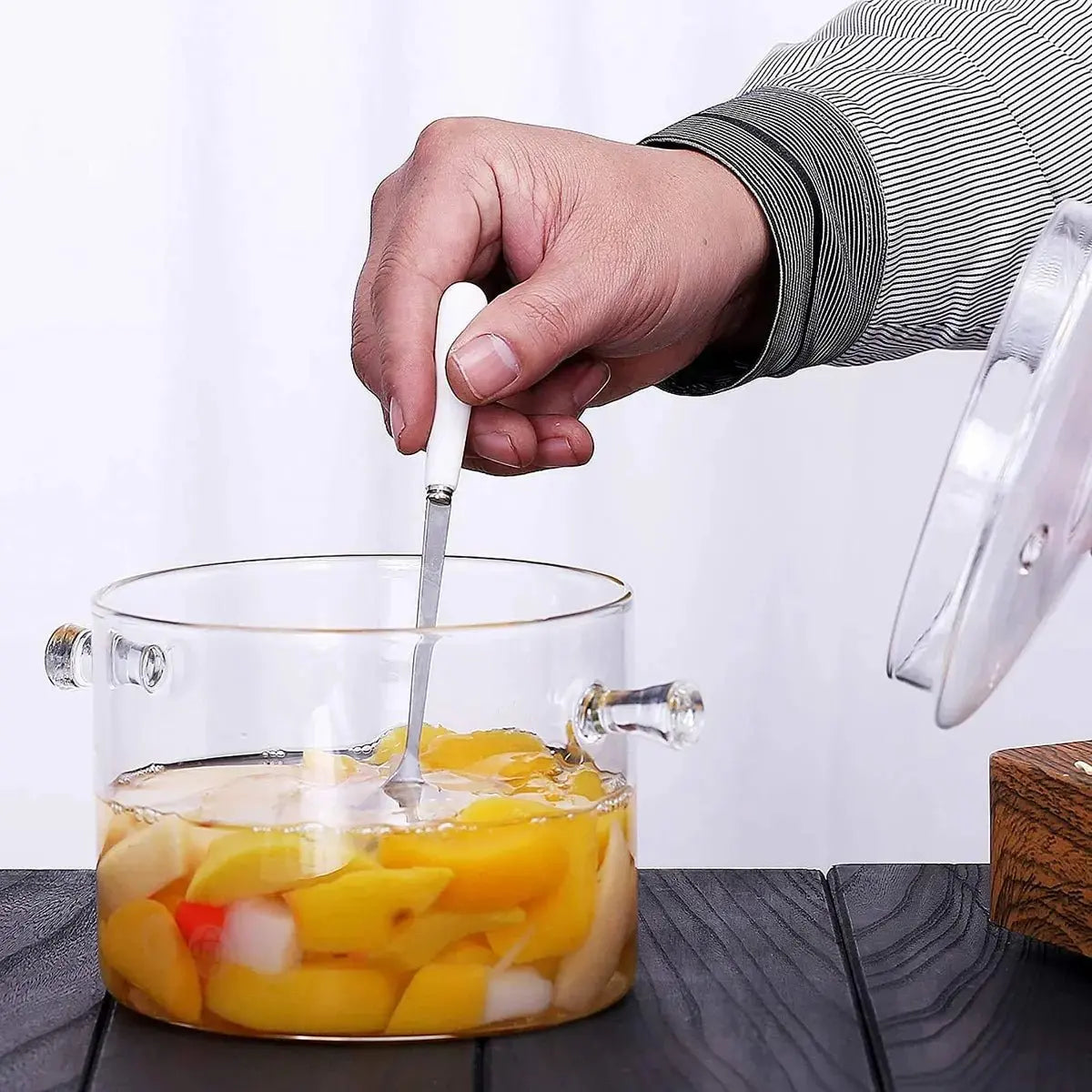 Olla De Cocina De Vidrio, 1.5 L - Muebles Dummi
