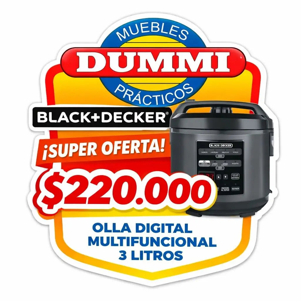 Olla Digital Multifuncion Black & Decker 3 Litros - Muebles Dummi