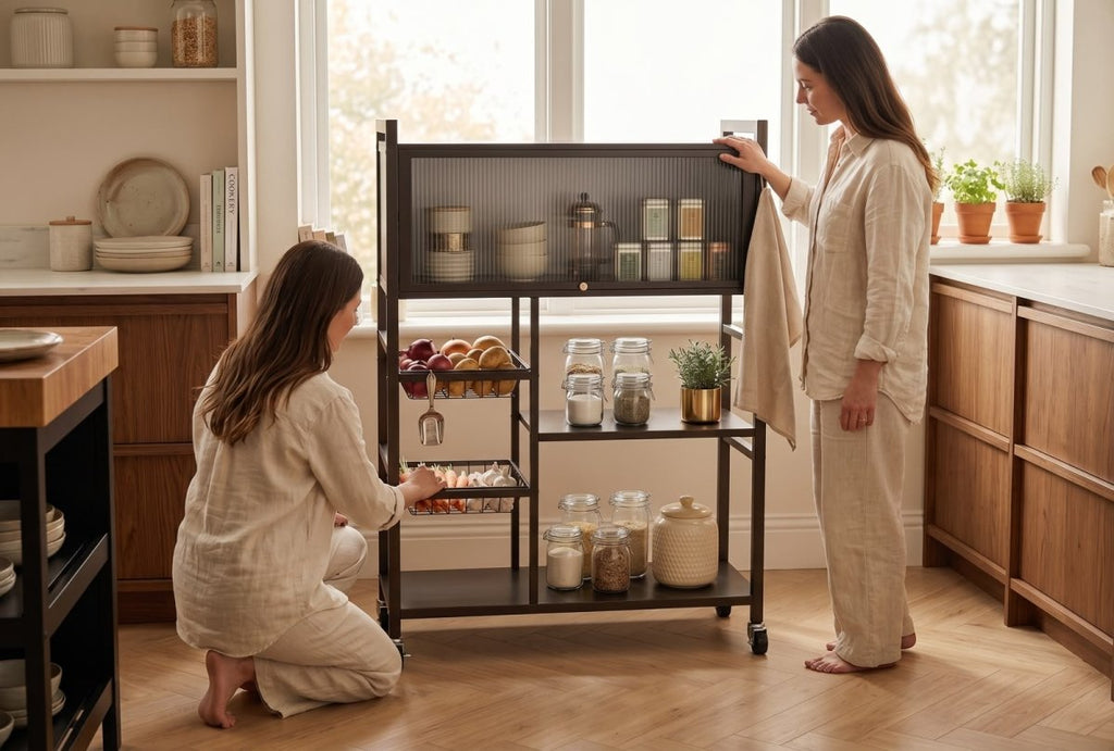 Organizador de Cocina Multifuncional Metalico con Ruedas - Muebles Dummi