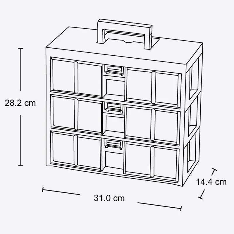 Organizador Modular 3x80 Gavetas - Rimax - Muebles Dummi