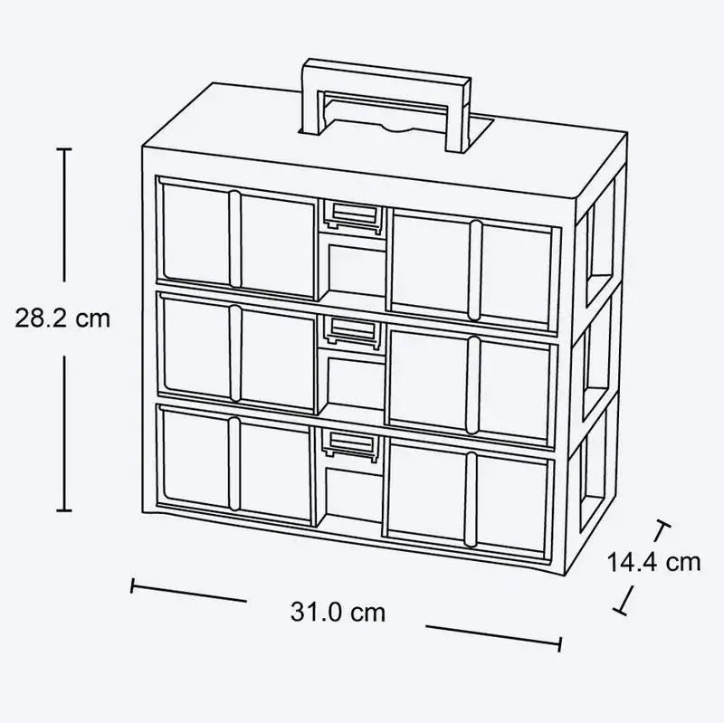 Organizador Modular 3x80 Gavetas - Rimax - Muebles Dummi