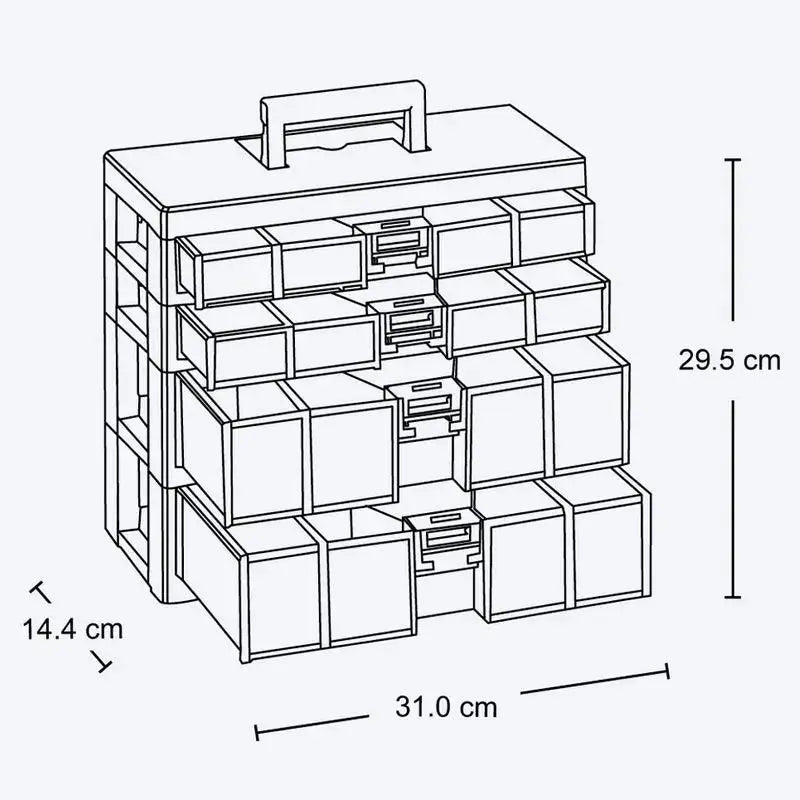 Organizador Modular De Gavetas 2x40 2x80 - Rimax - Muebles Dummi