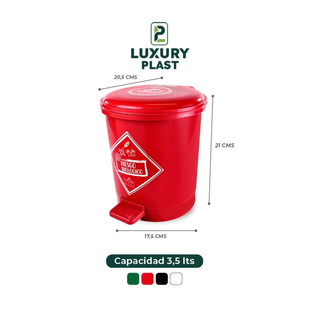 Papelera de Pedal Redonda 3,5 L - Muebles Dummi